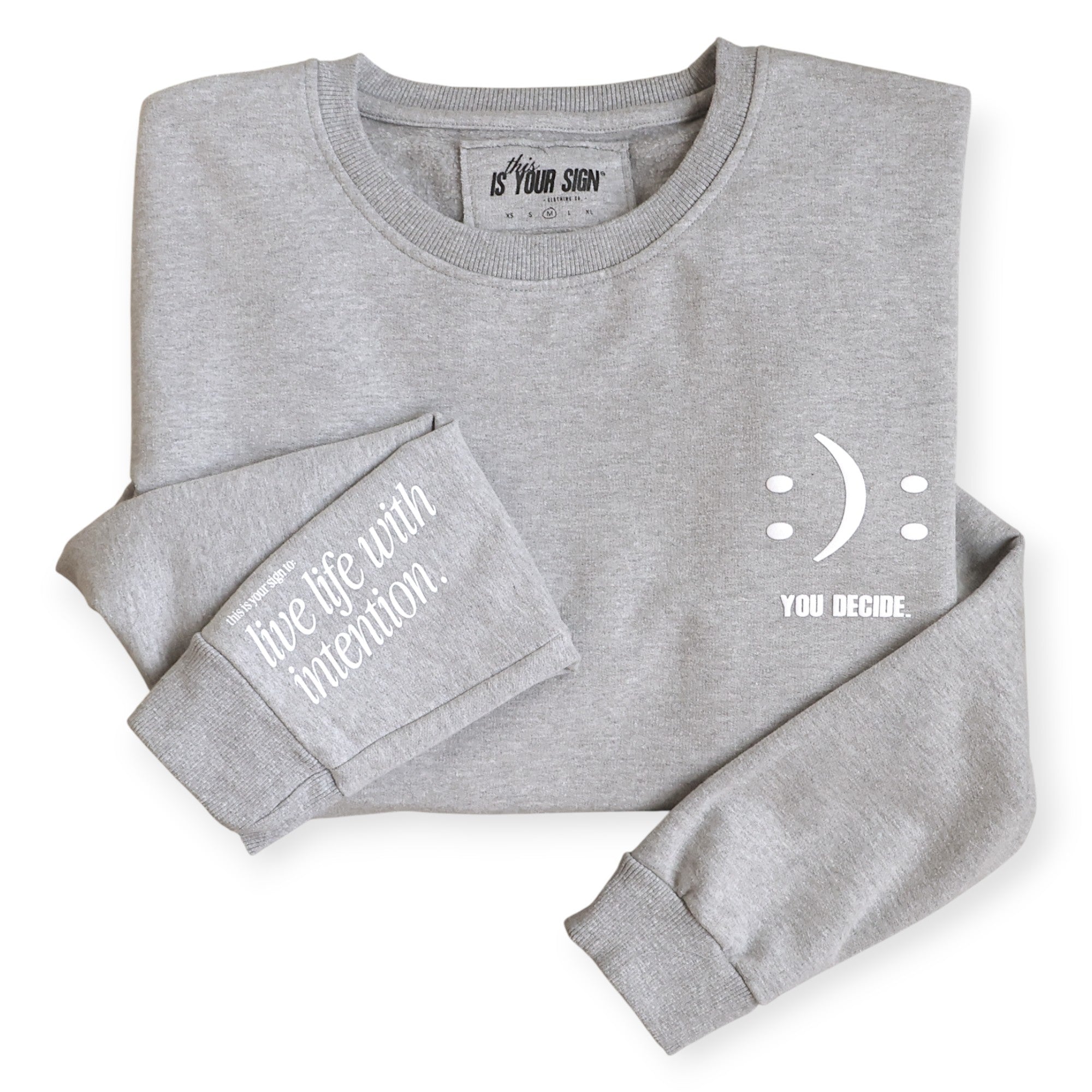 CHOOSE A HAPPY LIFE. CREWNECK