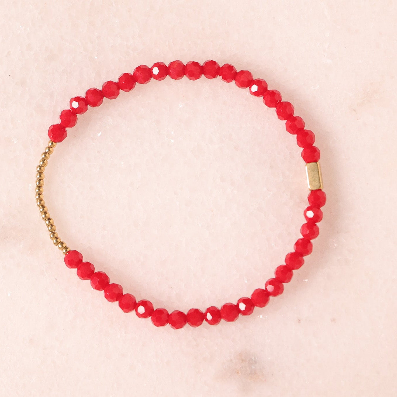 CHARM STACKER - RED PORCELAIN CRYSTAL