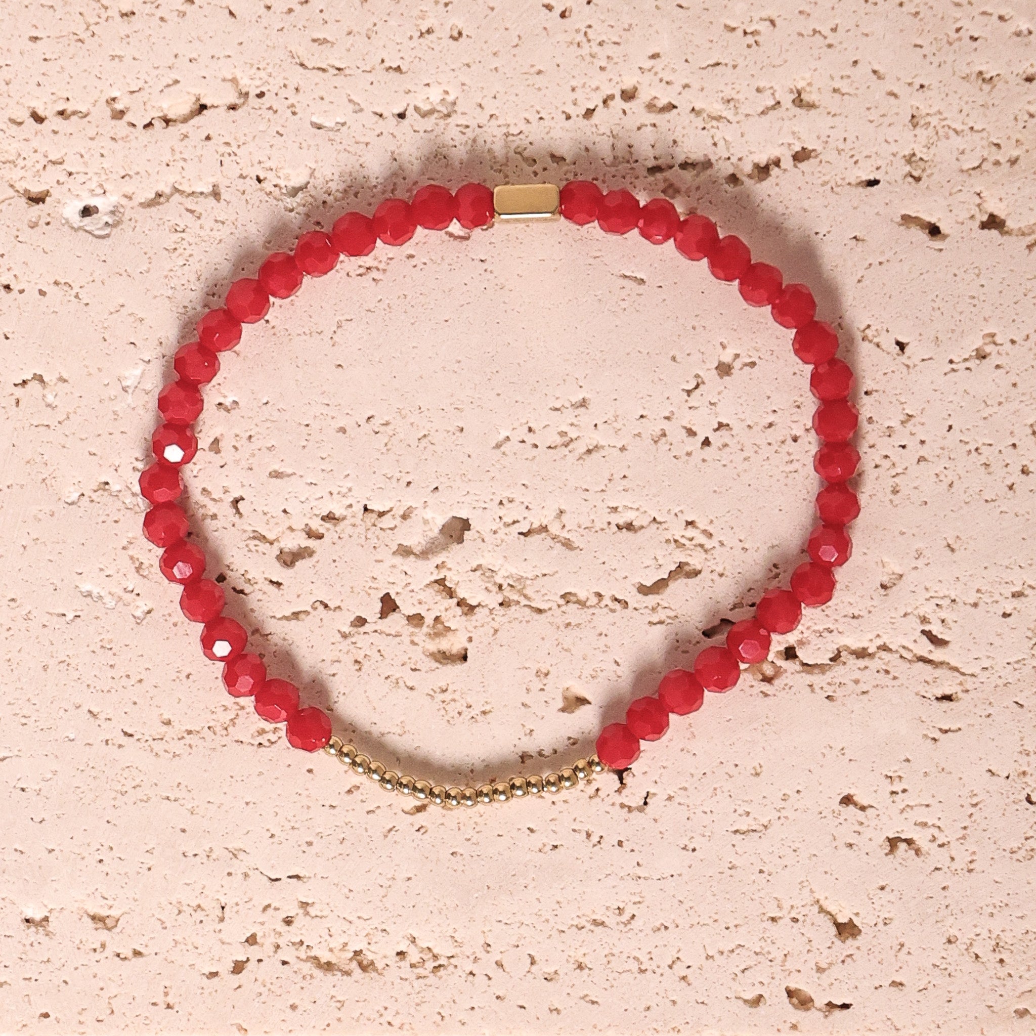 CHARM STACKER - RED PORCELAIN CRYSTAL