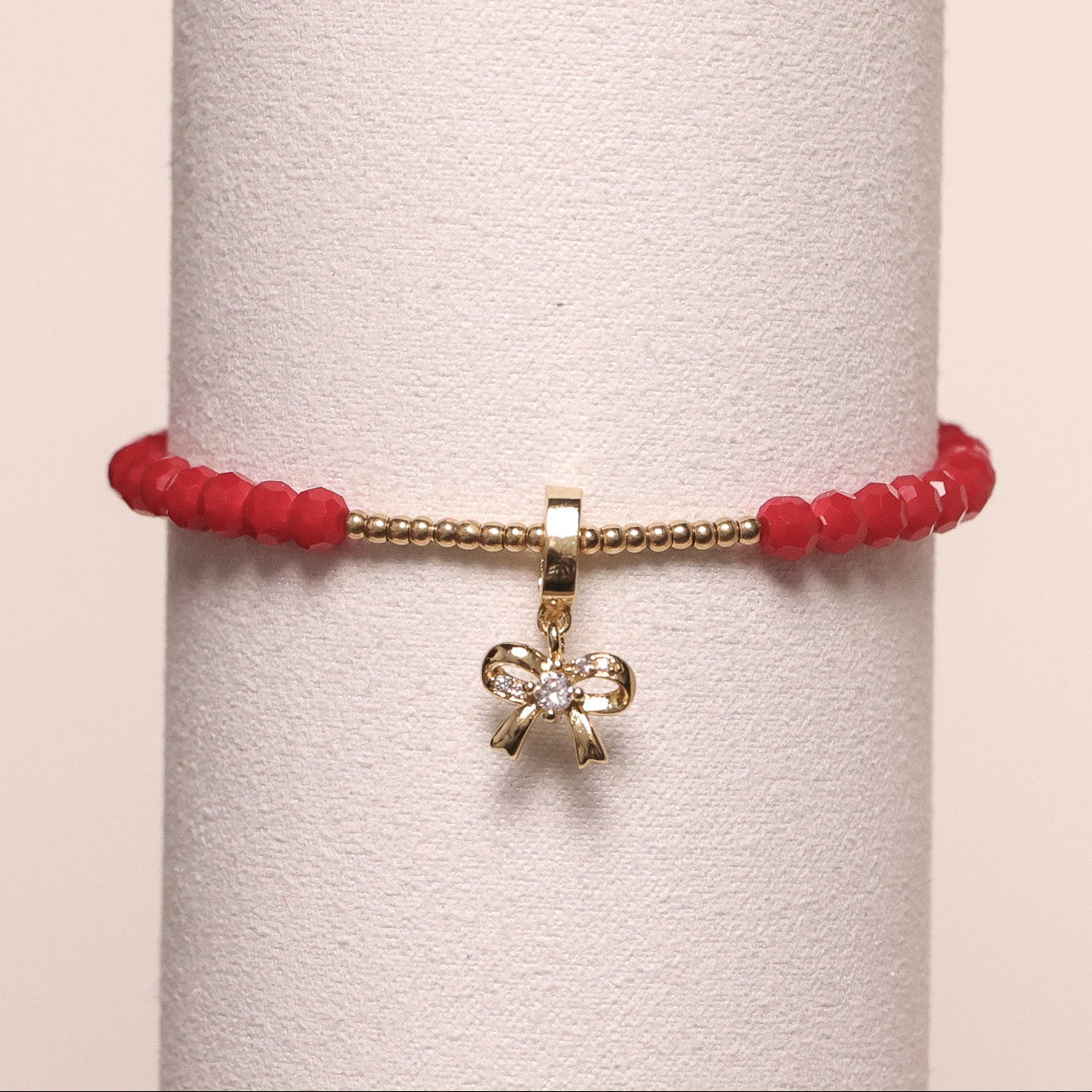 CHARM STACKER - RED PORCELAIN CRYSTAL