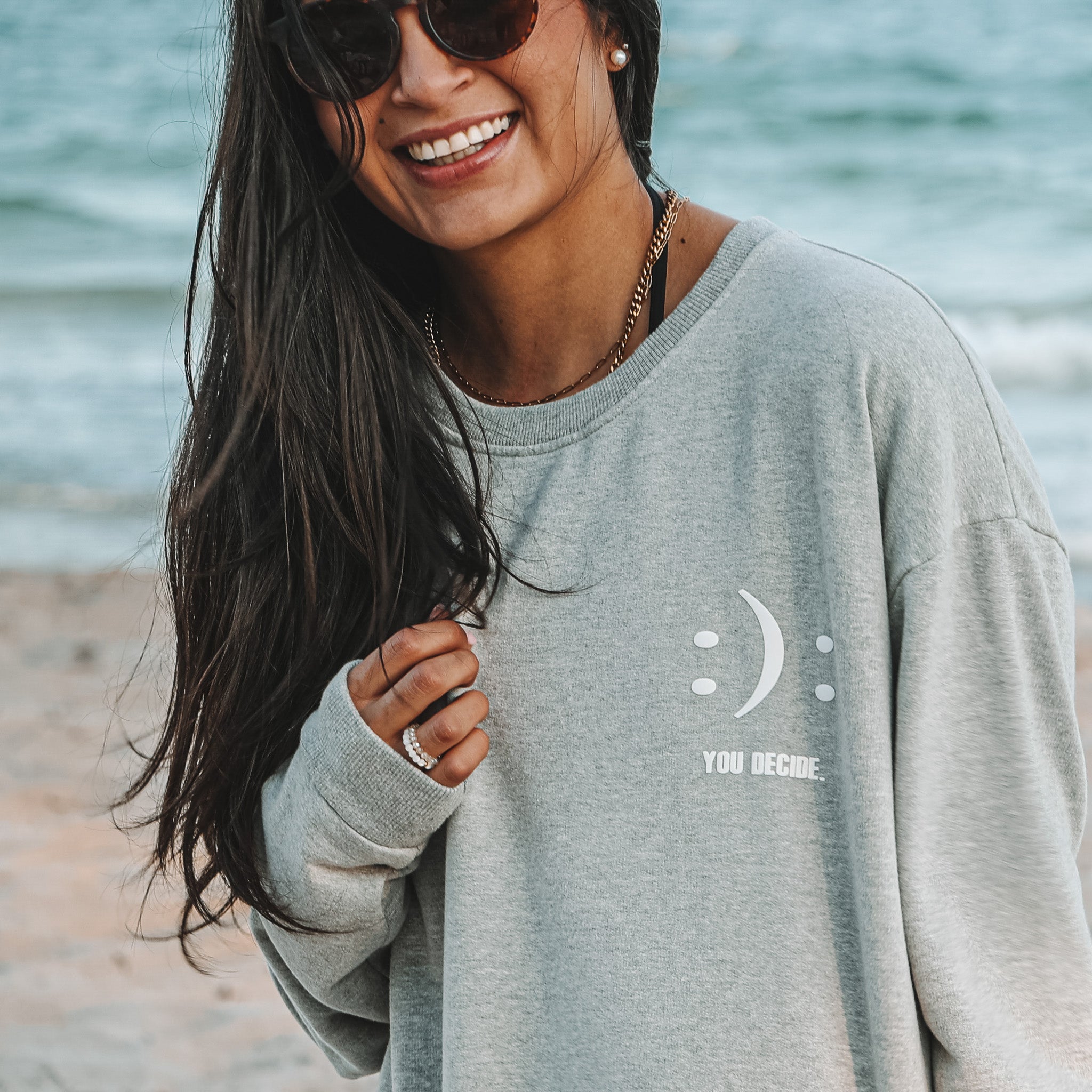 CHOOSE A HAPPY LIFE. CREWNECK