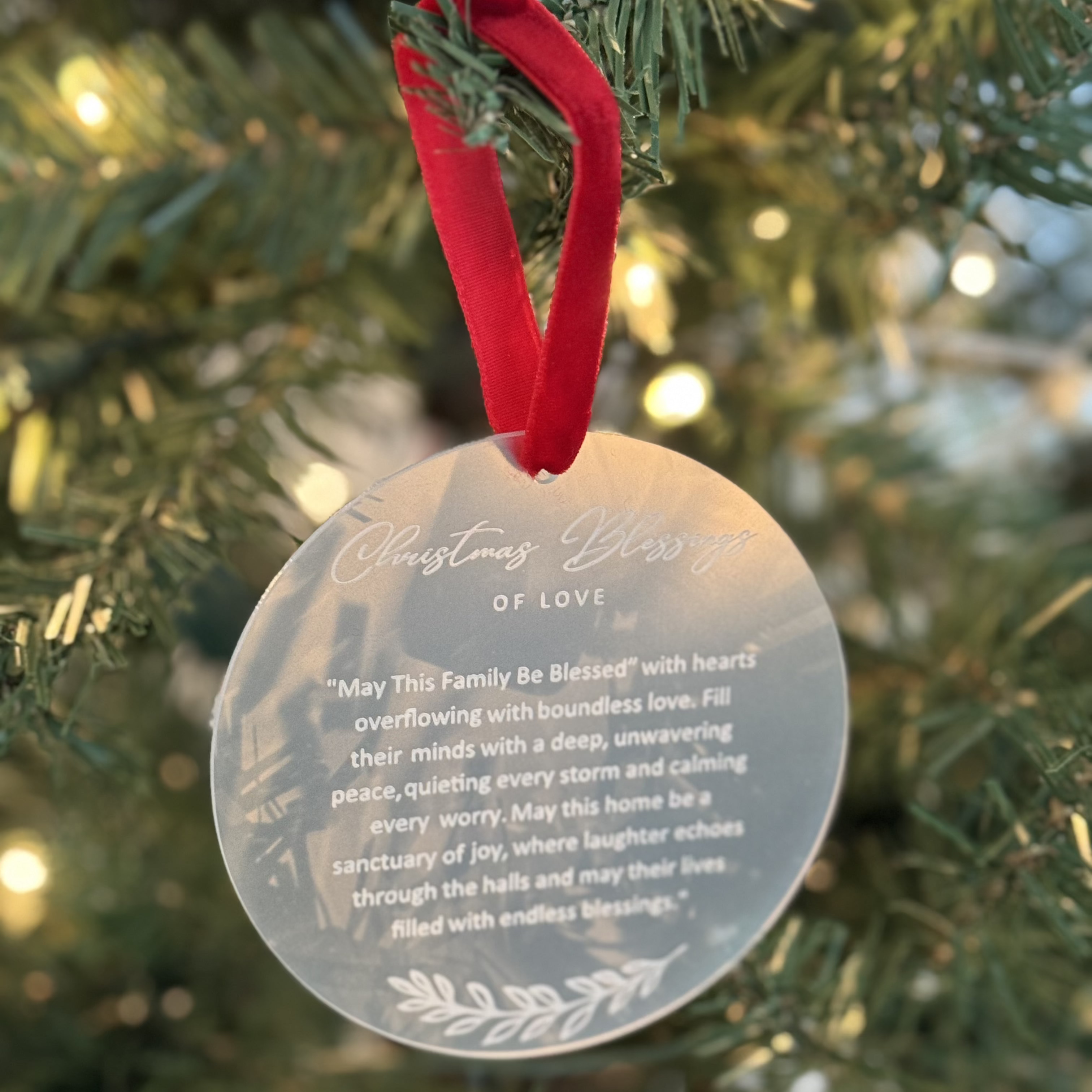 Blessing of Love - Christmas Blessings Ornament-Circle
