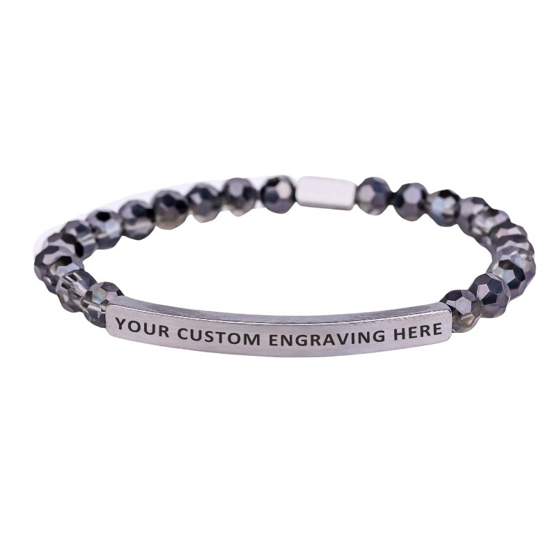 Black Diamond Crystal Custom Bracelet - Inspiration Co.