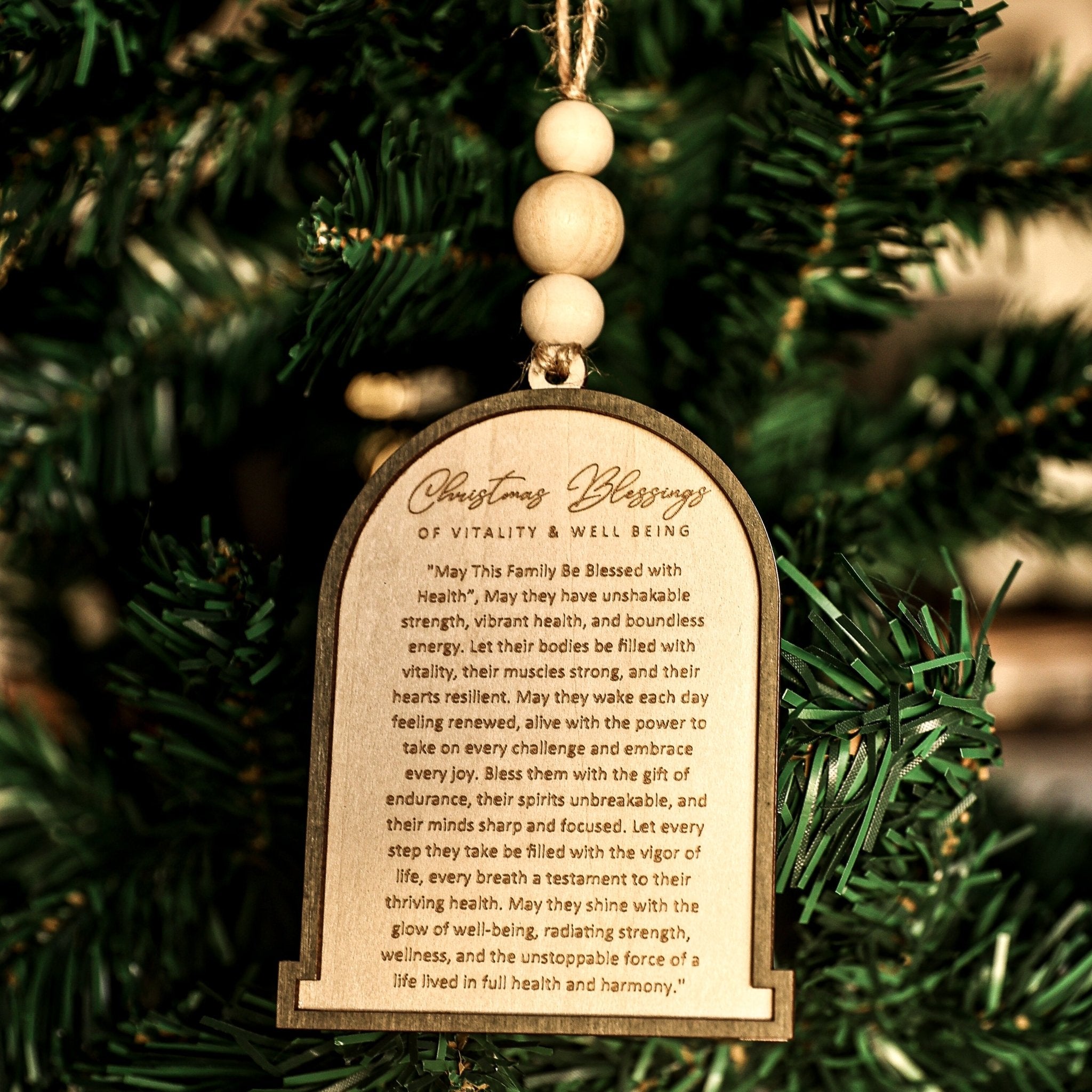 Blessing of Vitality & Well Being - Christmas Blessings Ornament - Inspiration Co.