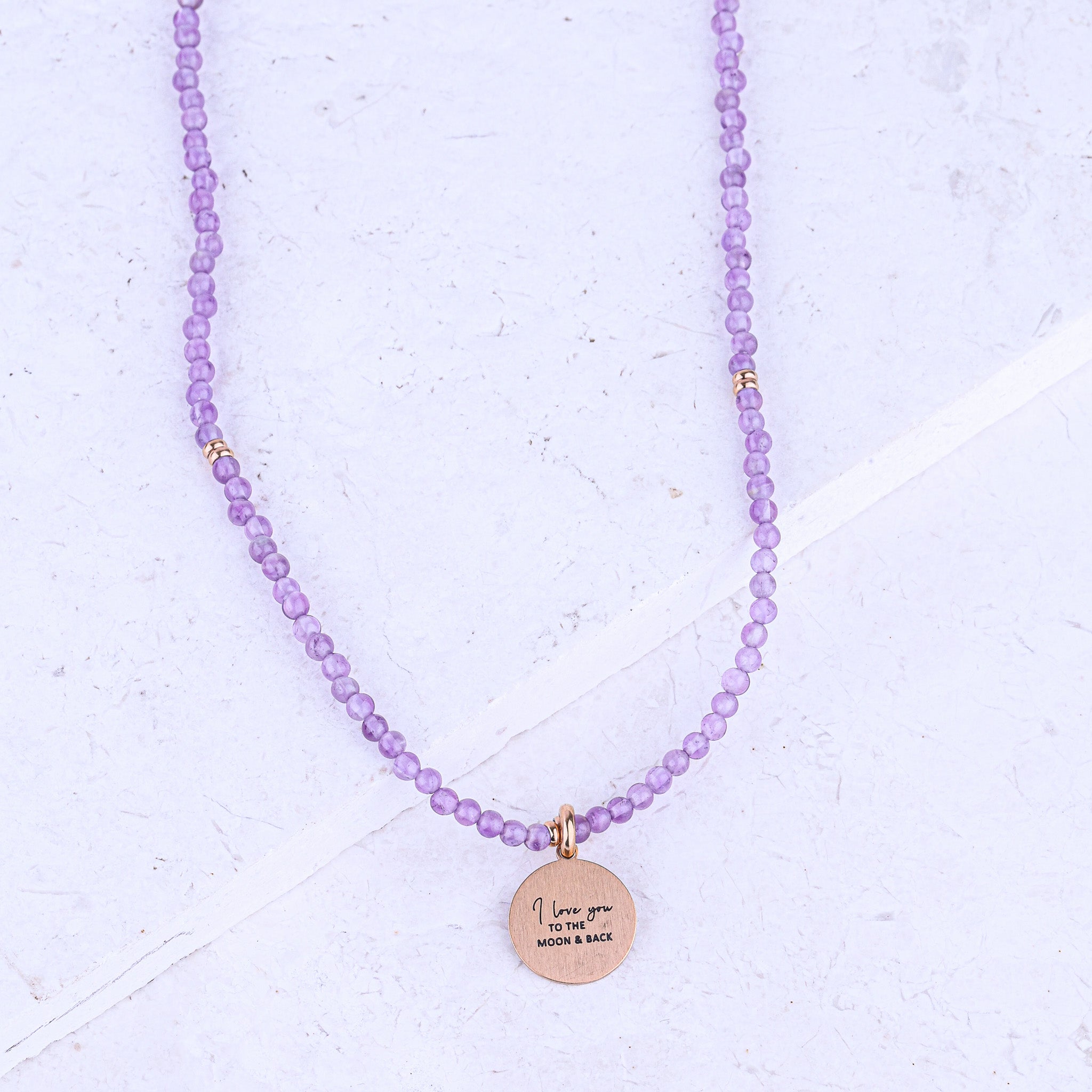 MICRO GEMSTONE NECKLACE - AMETHYST - Inspiration Co.