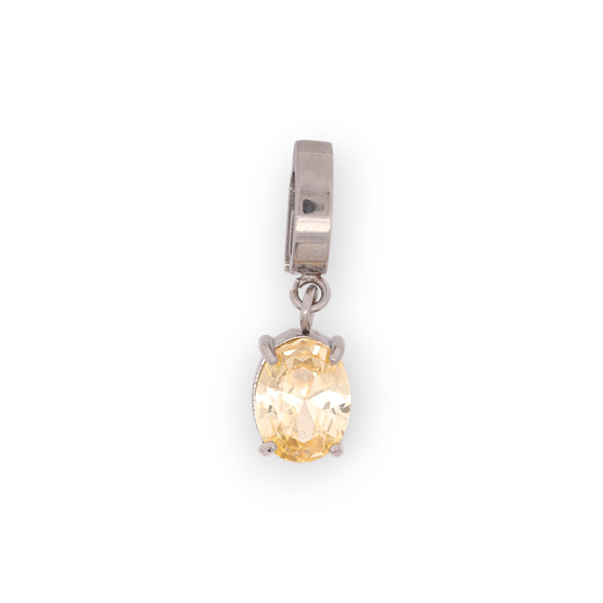 OVAL BIRTHSTONE CHARM - CITRINE (NOV)