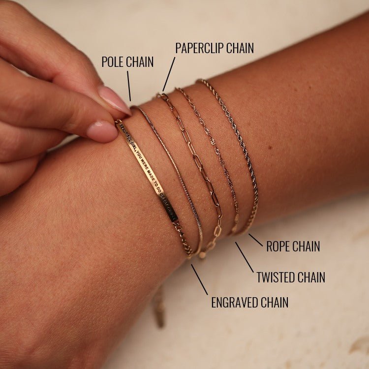 PAPERCLIP ACCENT CHAIN BRACELET - Inspiration Co.