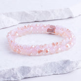 PINK JADE CRYSTAL - ACCENT BRACELET - Inspiration Co.
