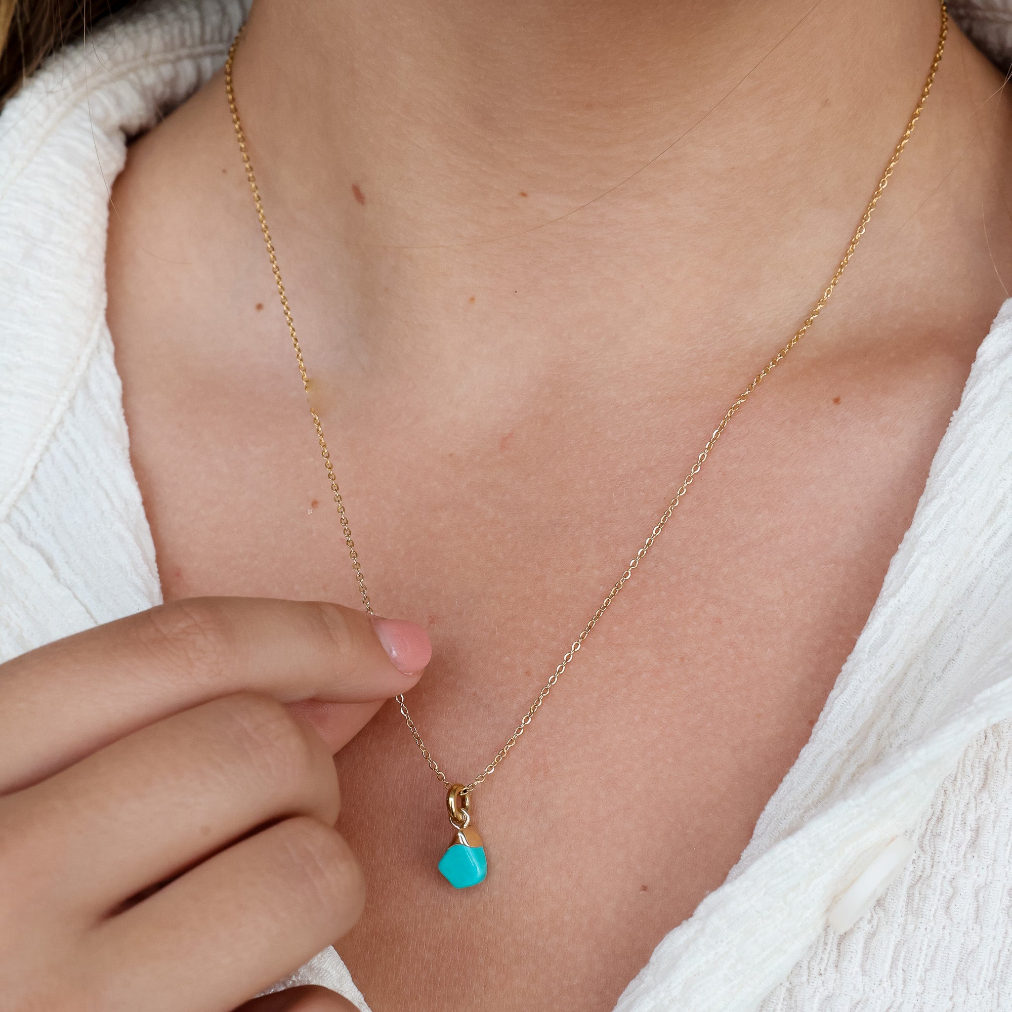 Turquoise(DEC) Raw Birthstone Charm - Inspiration Co.