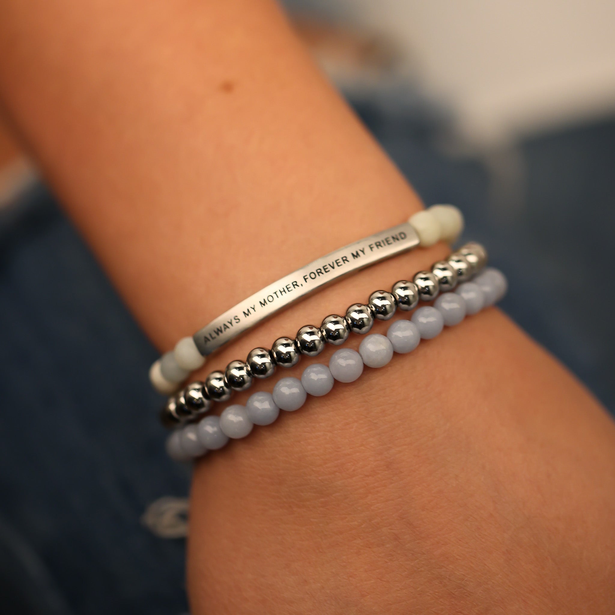 ALWAYS MY MOTHER MULTI STONE GIFT SET - AMAZONITE - Inspiration Co.