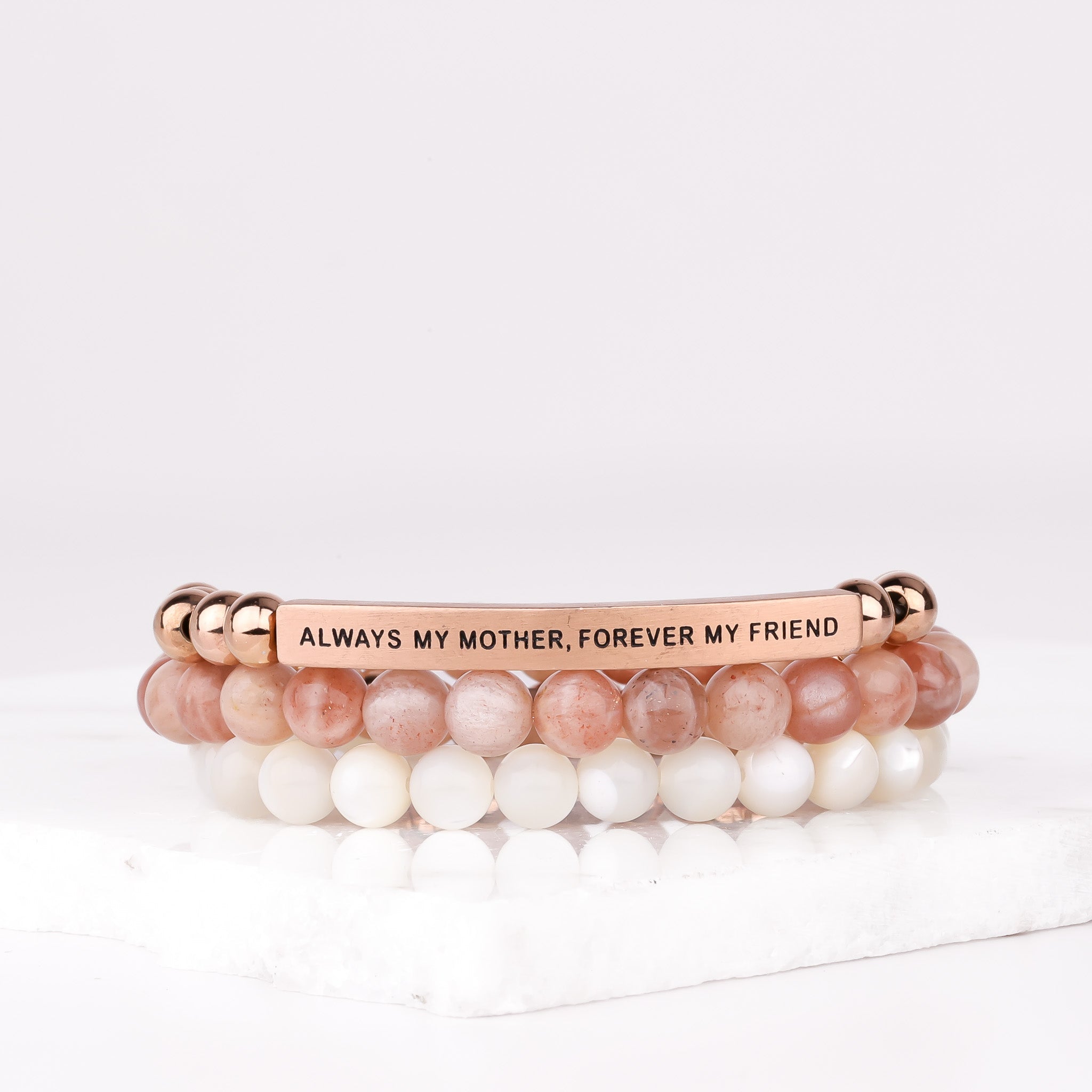 ALWAYS MY MOTHER MULTI STONE GIFT SET - MOTHER OF PEARL - Inspiration Co.