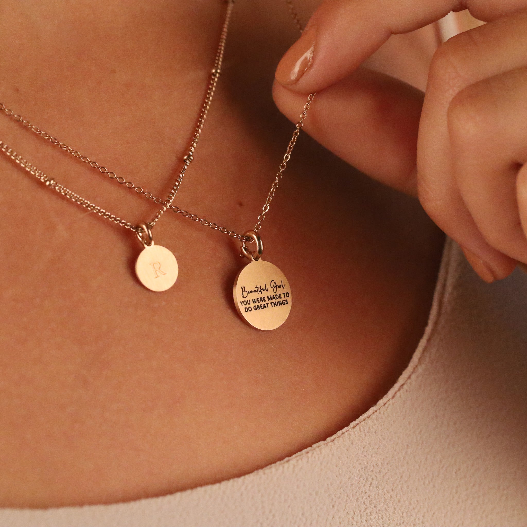 BEAUTIFUL GIRL, YOU WERE MADE TO DO GREAT THINGS PENDANT - Inspiration Co.