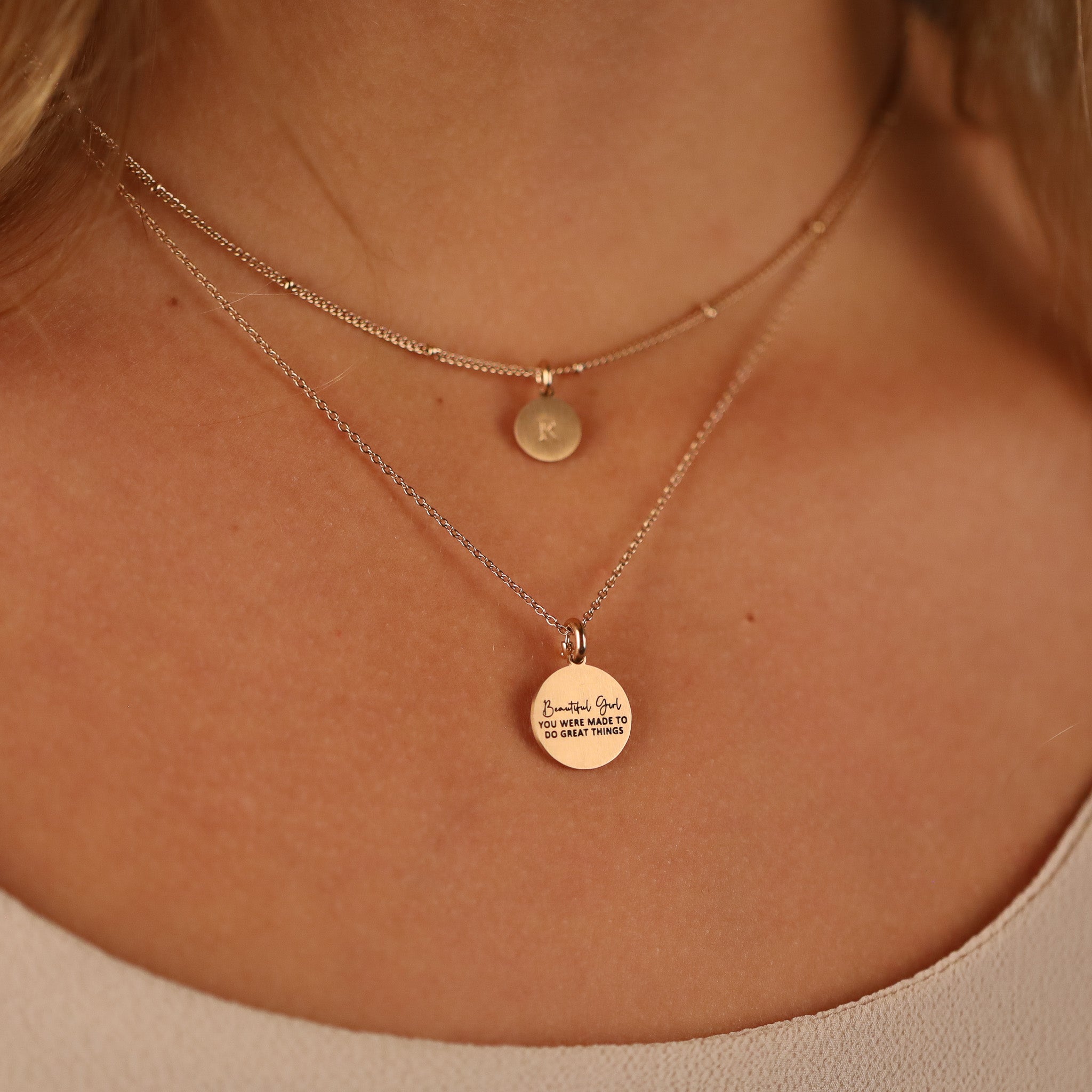 BEAUTIFUL GIRL, YOU WERE MADE TO DO GREAT THINGS PENDANT - Inspiration Co.