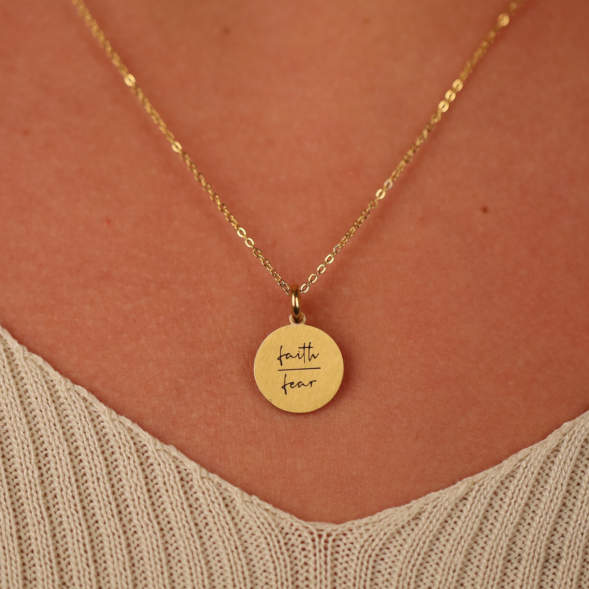 FAITH OVER FEAR PENDANT - Inspiration Co.