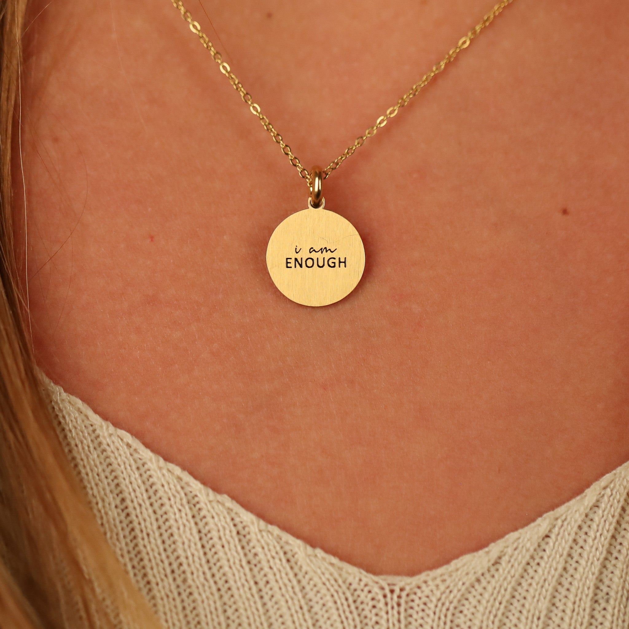 I AM ENOUGH PENDANT - Inspiration Co.