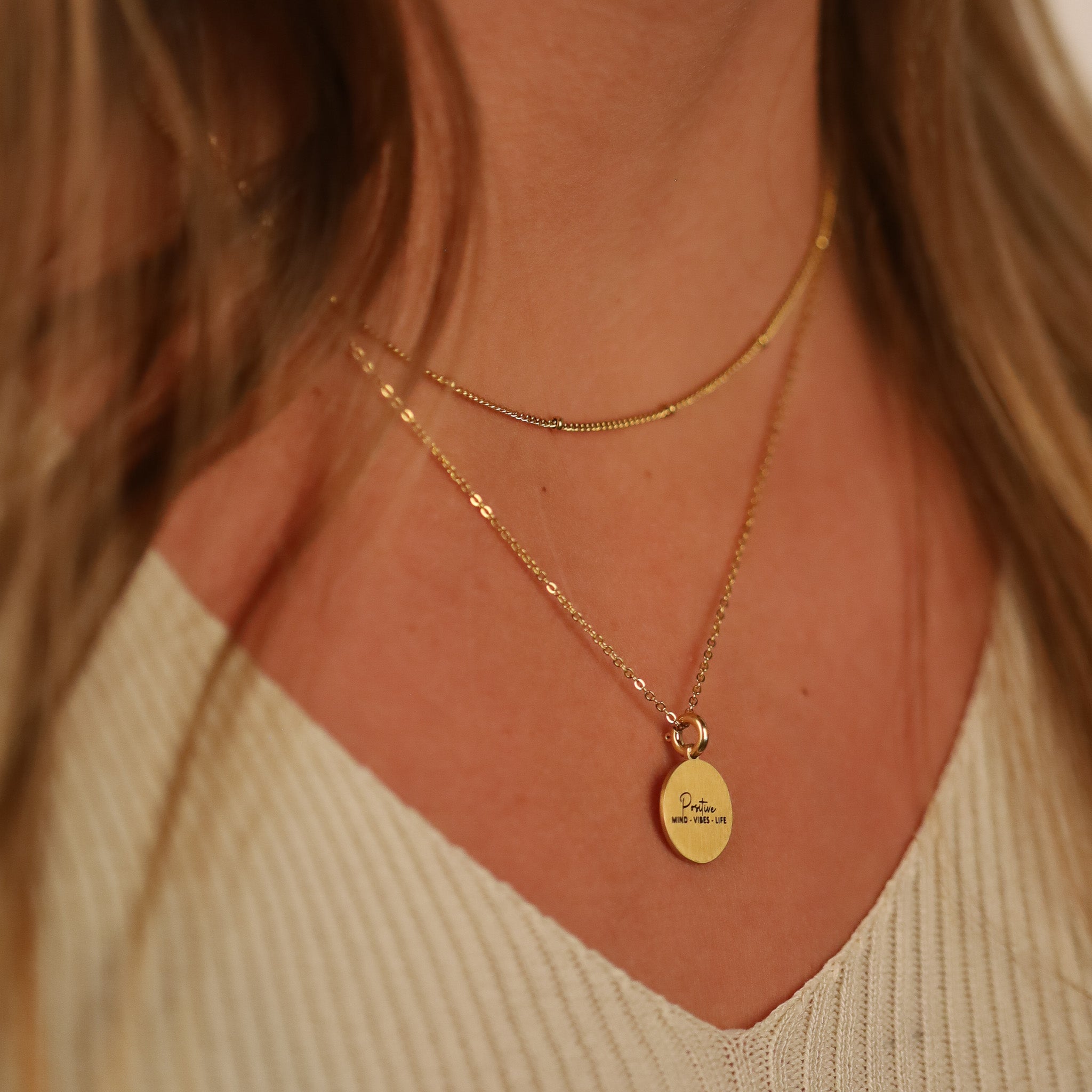 POSITIVE MIND, POSITIVE VIBES, POSITIVE LIFE PENDANT - Inspiration Co.