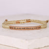 SHE BELIEVED SHE COULD SO SHE DID ROPE BRACELET - Inspiration Co.