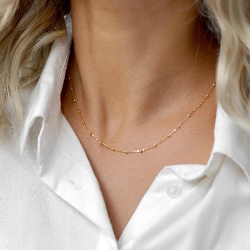 STUDDED CHAIN NECKLACE - Inspiration Co.