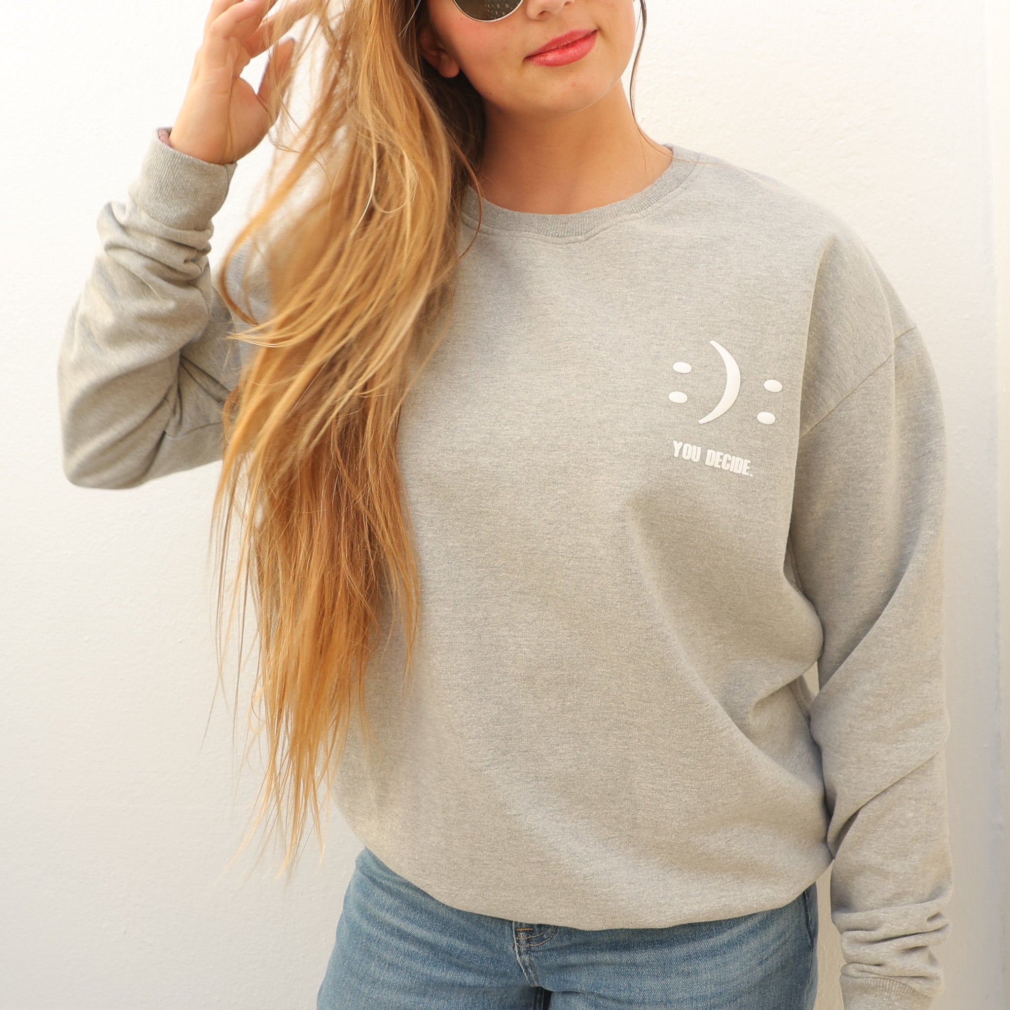 CHOOSE A HAPPY LIFE.  CREWNECK