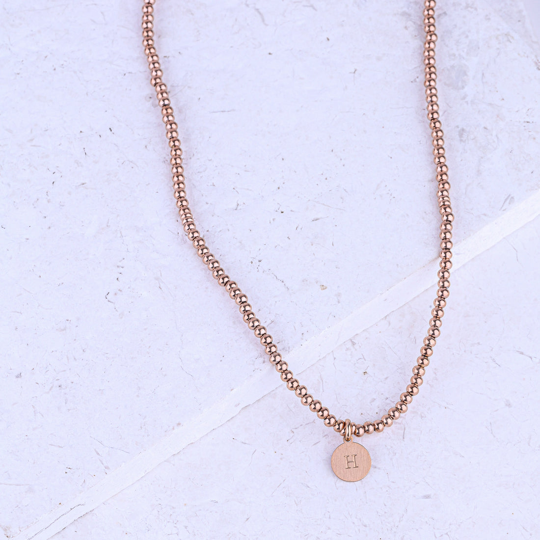 MICRO GEMSTONE NECKLACE - ROSE GOLD