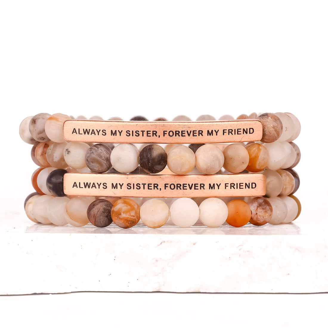 Inspire Me Bracelets - Daddy's Little Girl-Inspirational Bead Bracelet Rose Gold / Small (6in-7in) Average Woman Size