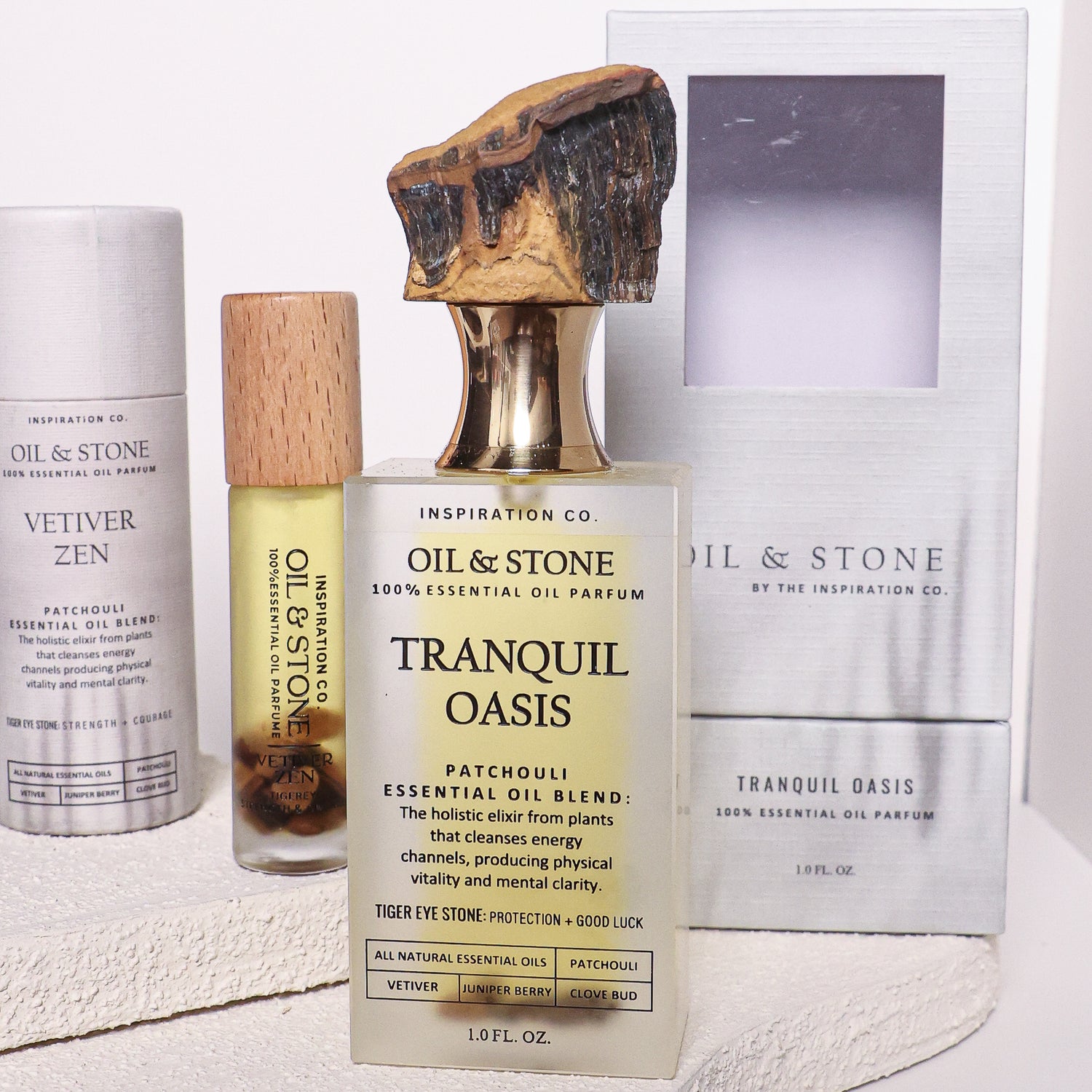 TRANQUIL OASIS / VETIVER ZEN- TIGERSEYE PREMIUM OIL PERFUME