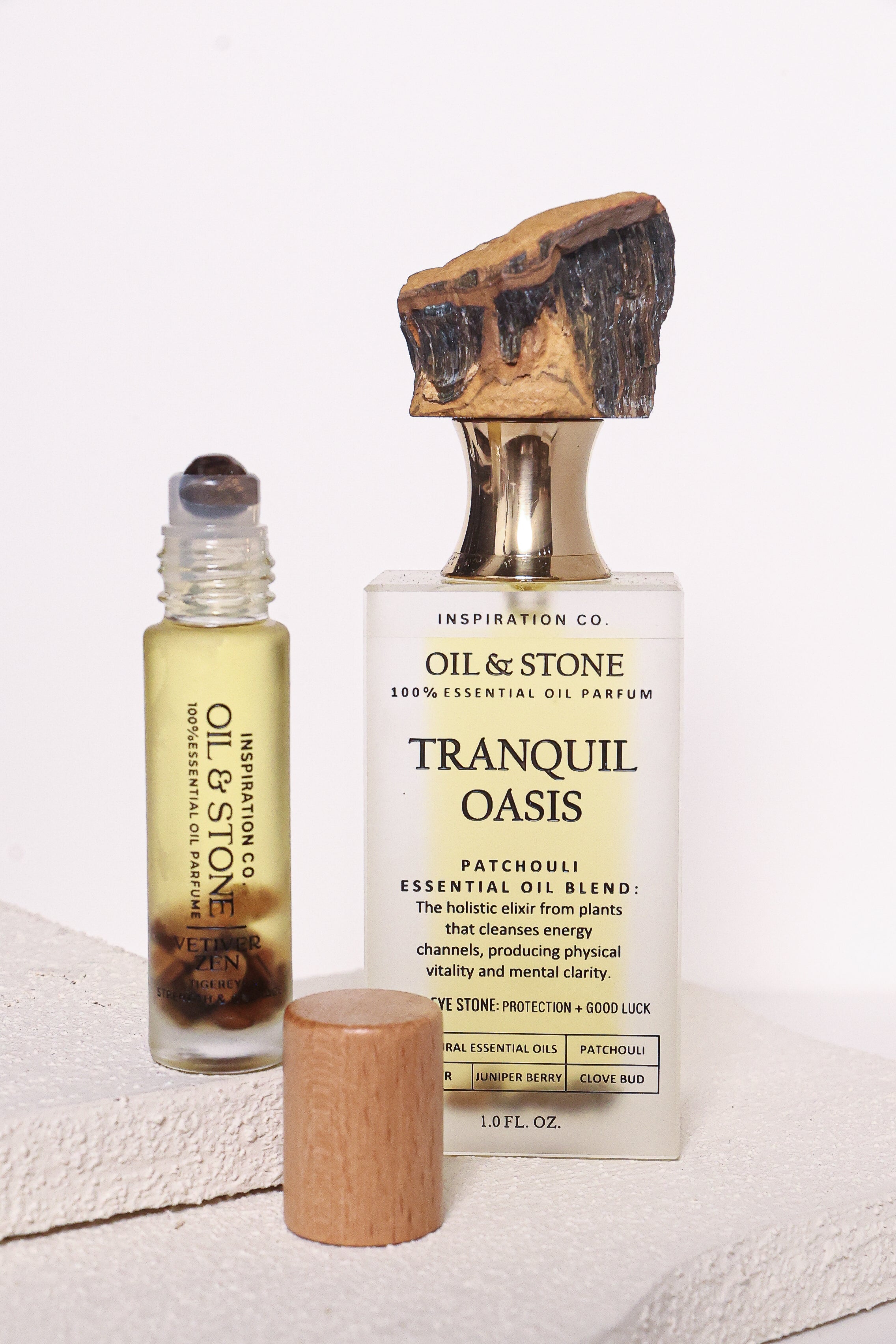 TRANQUIL OASIS / VETIVER ZEN- TIGERSEYE PREMIUM OIL PERFUME