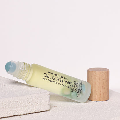 FRANKINCENSE &amp; MYRRH / TRANQUIL OASIS - AMAZONITE PREMIUM OIL PERFUME
