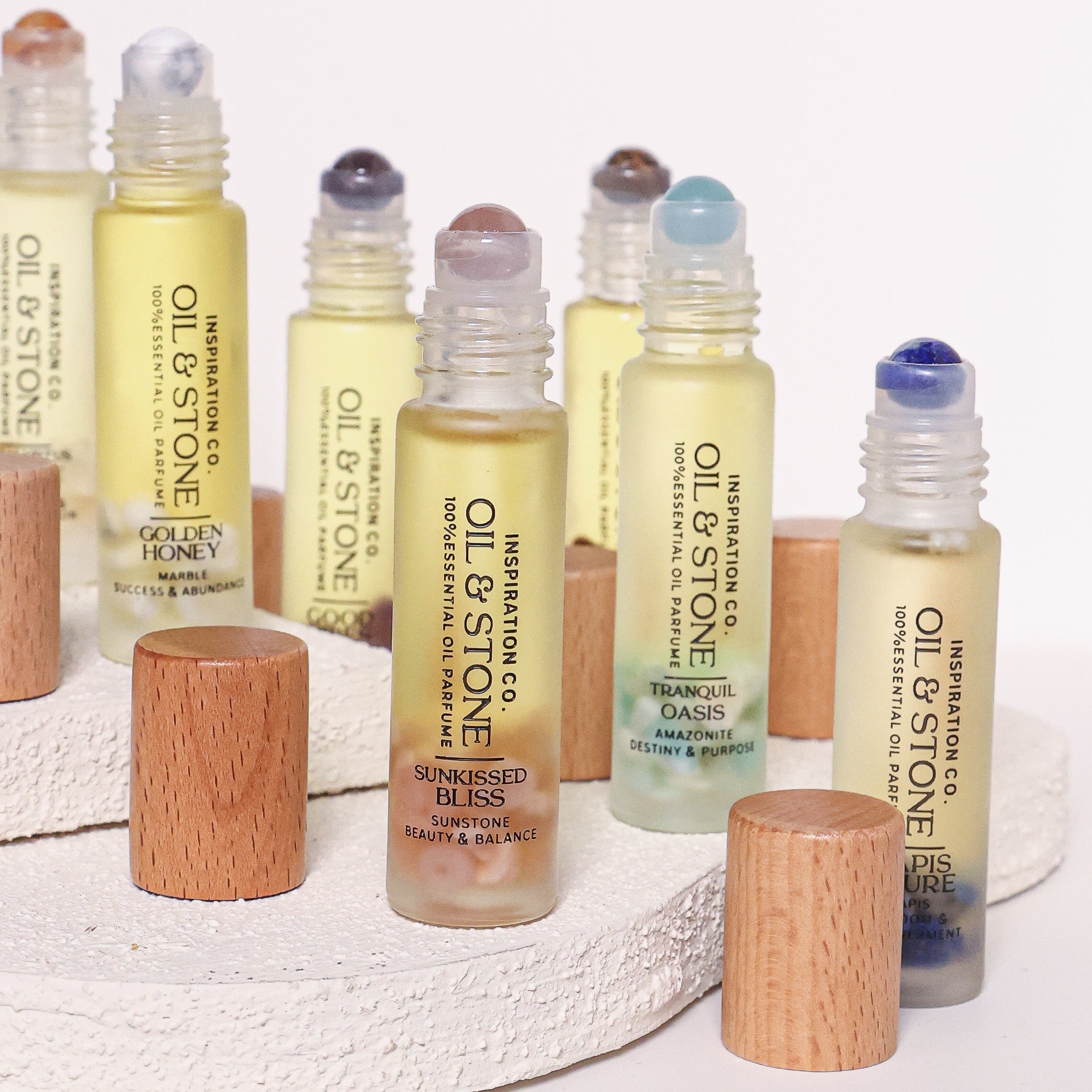 FRANKINCENSE &amp; MYRRH / TRANQUIL OASIS - AMAZONITE PREMIUM OIL PERFUME