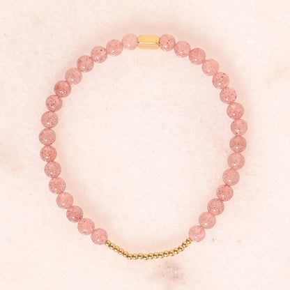 CHARM STACKER - STRAWBERRY QUARTZ