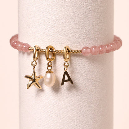 CHARM STACKER - STRAWBERRY QUARTZ
