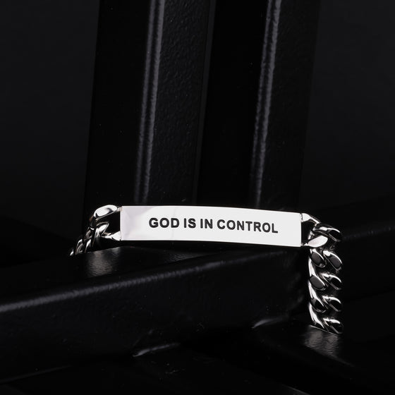 GOD IS IN CONTROL - MEN'S CHAIN BRACELET