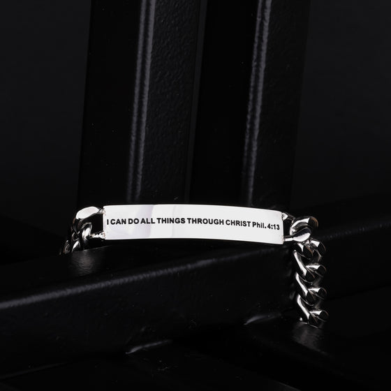 I CAN DO ALL THINGS THROUGH CHRIST - MEN'S CHAIN BRACELET