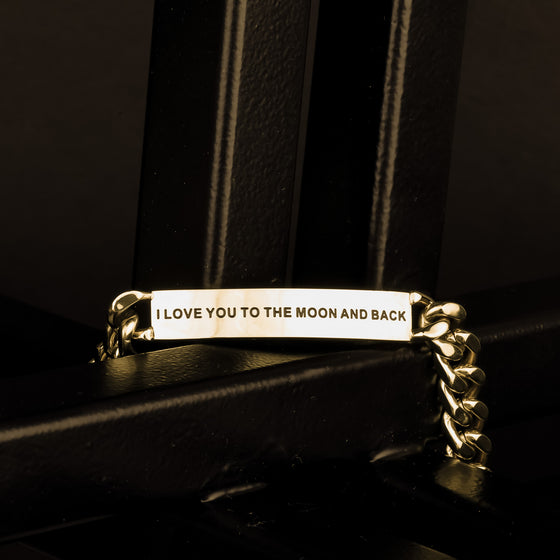 I LOVE YOU TO THE MOON AND BACK - MEN'S CHAIN BRACELET