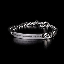  I LOVE YOU TO THE MOON AND BACK - MEN'S CHAIN BRACELET