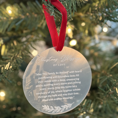 Blessing of Love - Christmas Blessings Ornament-Circle