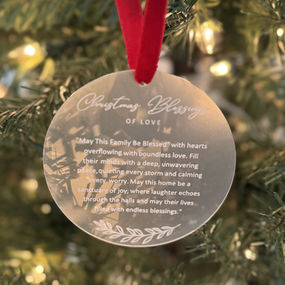 Blessing of Love - Christmas Blessings Ornament-Circle