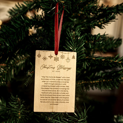 Blessing of Love- Christmas Blessings Ornament