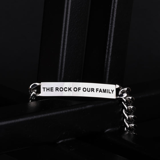 THE ROCK OF OUR FAMILY - MEN'S CHAIN BRACELET
