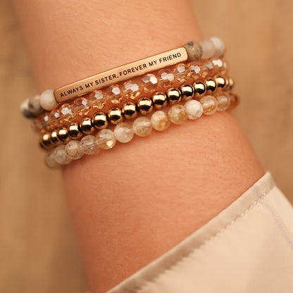 ALWAYS MY SISTER 4 BRACELET GIFT SET - BAMBOO - Inspiration Co.
