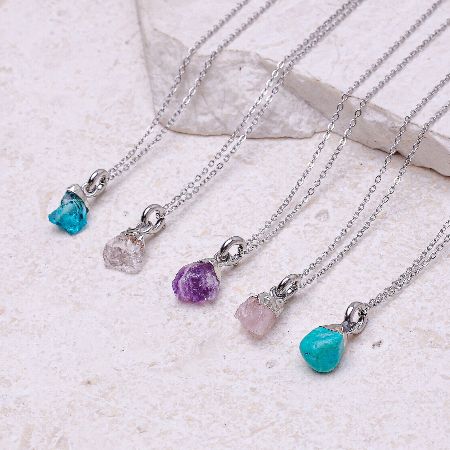 Clear Quartz (APRIL) Raw Birthstone Charm - Inspiration Co.