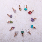 Clear Quartz (APRIL) Raw Birthstone Charm - Inspiration Co.