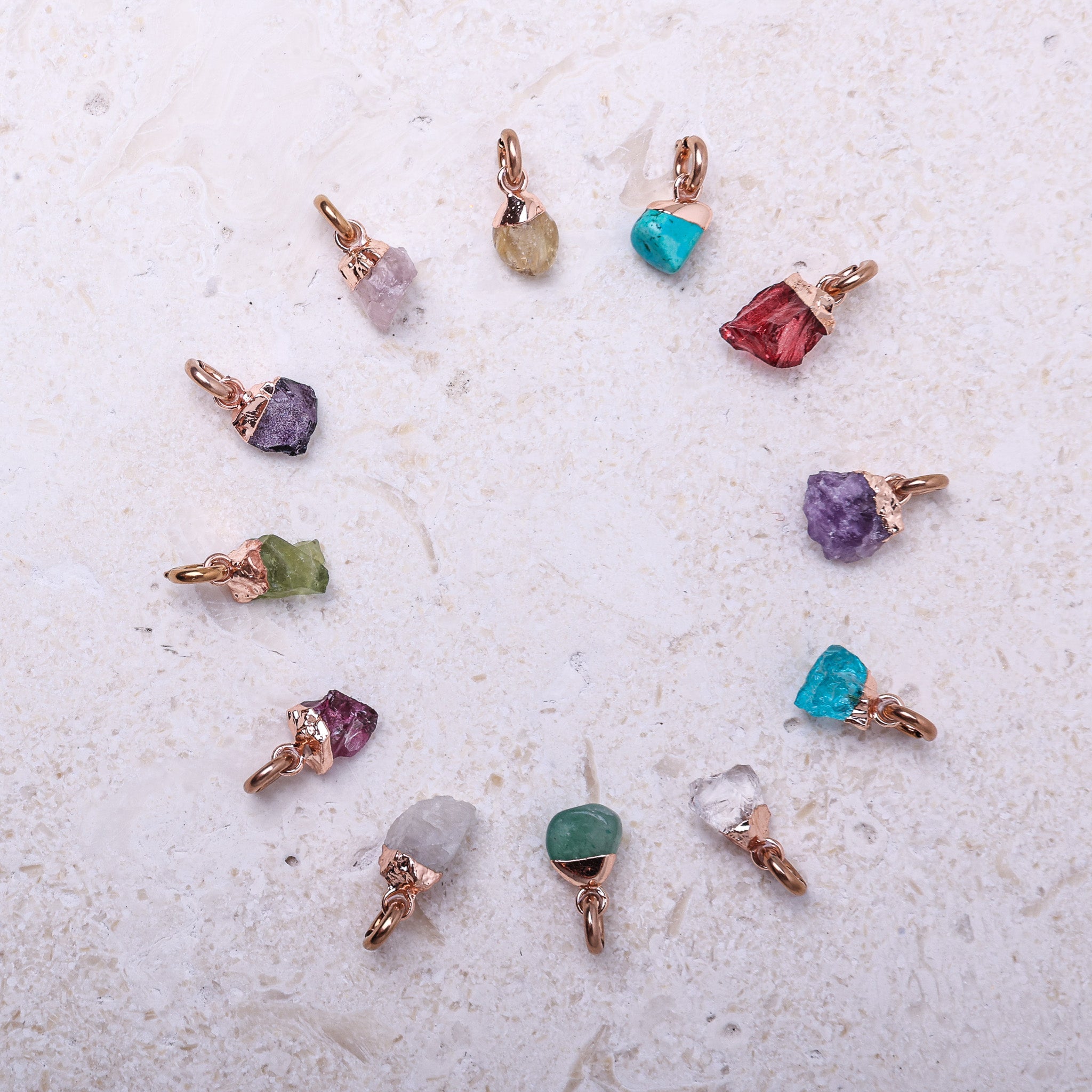 Clear Quartz (APRIL) Raw Birthstone Charm - Inspiration Co.