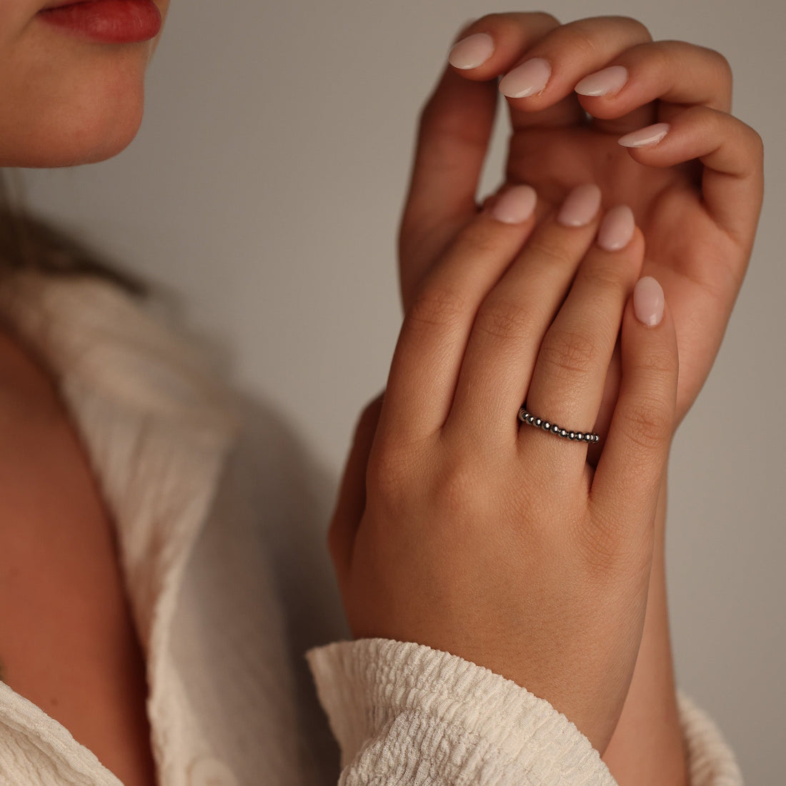 EARTHSTONE STRETCH RING - SILVER - Inspiration Co.