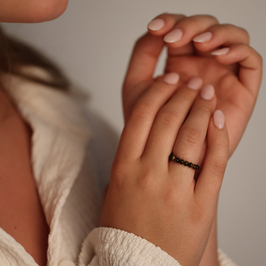 EARTHSTONE STRETCH RING - TIGERS EYE - Inspiration Co.