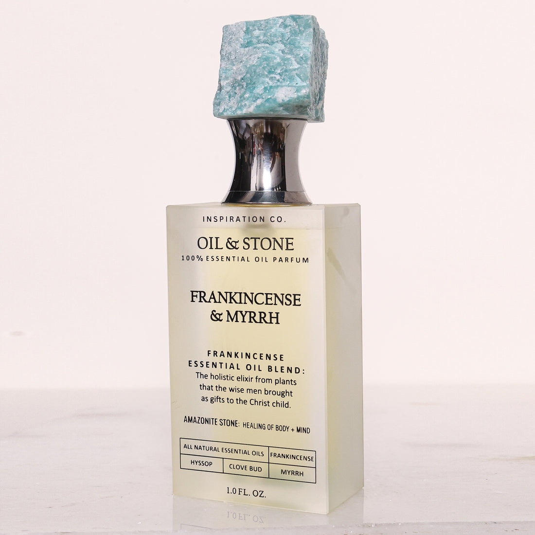 FRANKINCENSE &amp; MYRRH / TRANQUIL OASIS - AMAZONITE PREMIUM OIL PERFUME