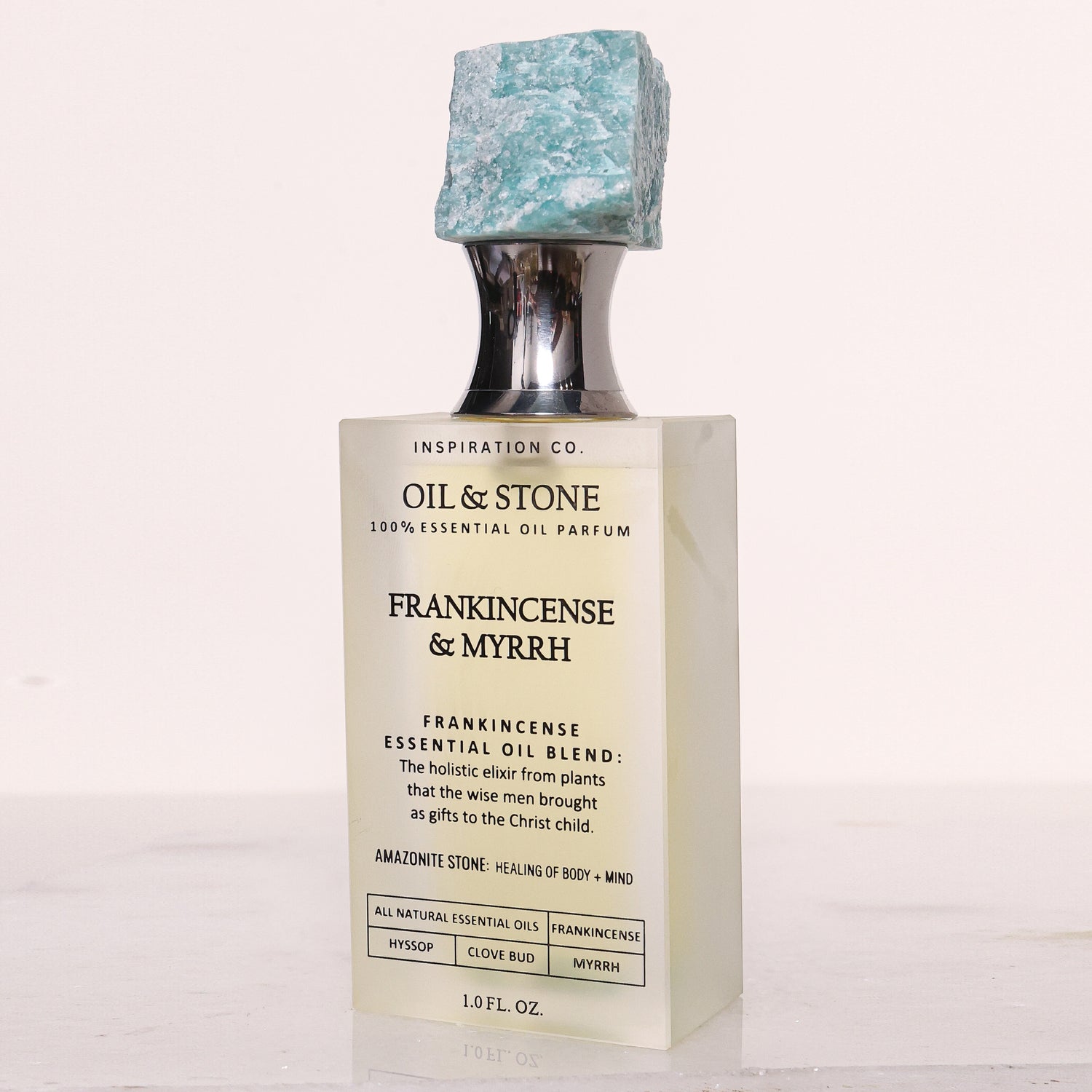 FRANKINCENSE &amp; MYRRH / TRANQUIL OASIS - AMAZONITE PREMIUM OIL PERFUME