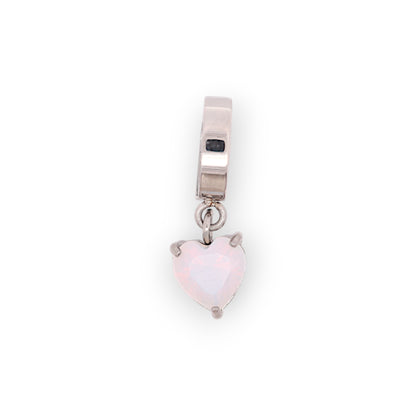 HEART BIRTHSTONE CHARM - MOONSTONE (JUNE)