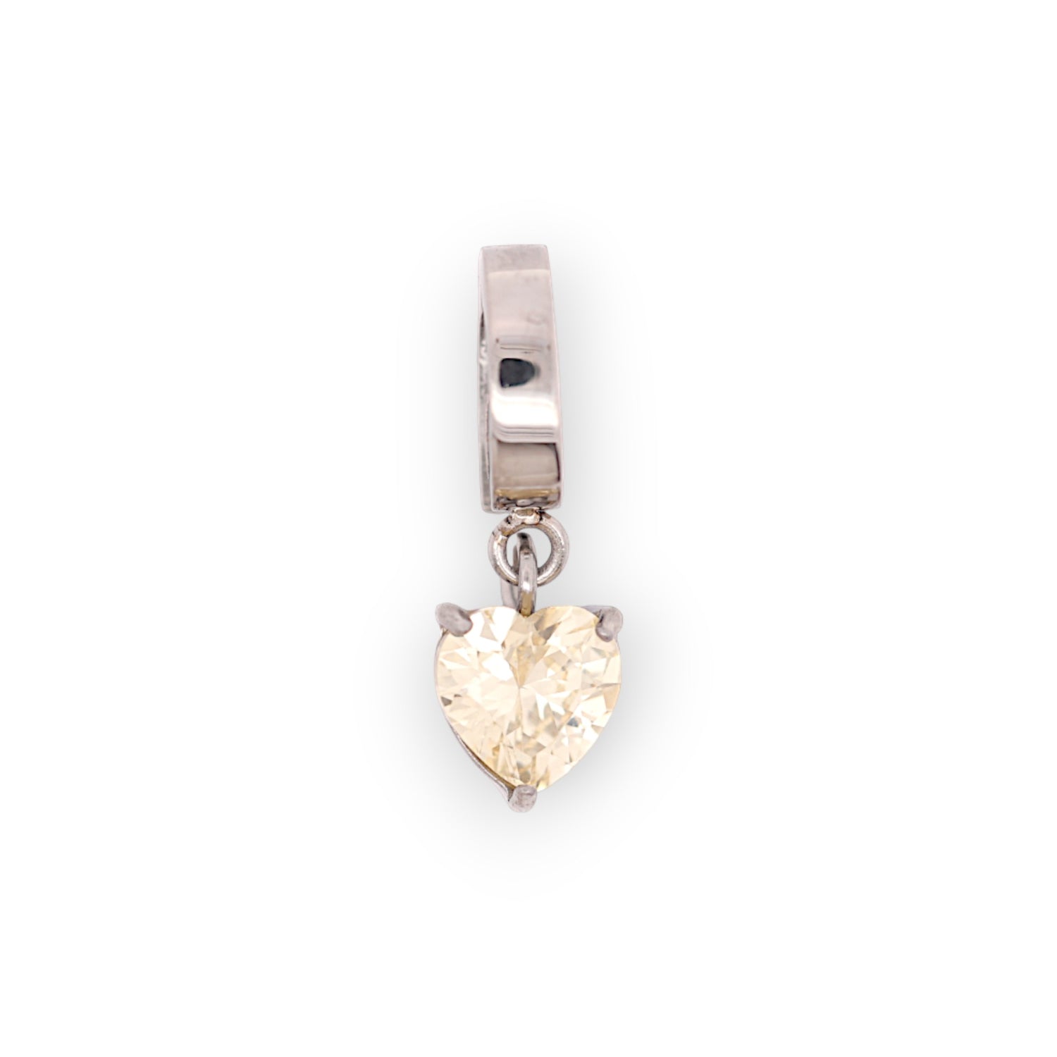 HEART BIRTHSTONE CHARM - CITRINE (NOV)