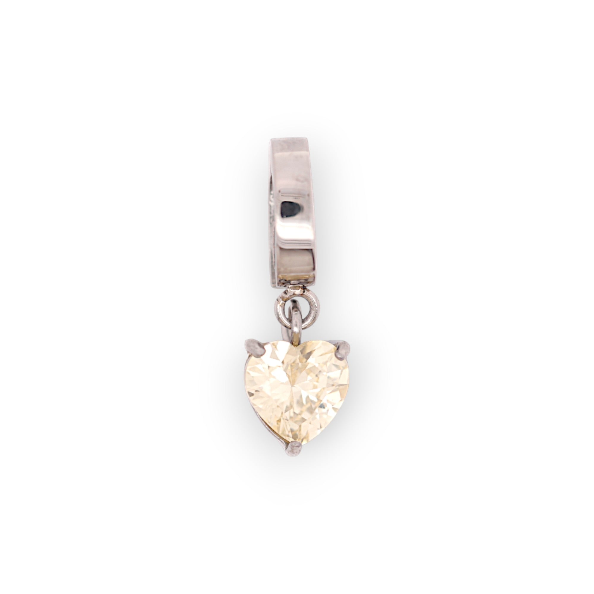 HEART BIRTHSTONE CHARM - CITRINE (NOV)